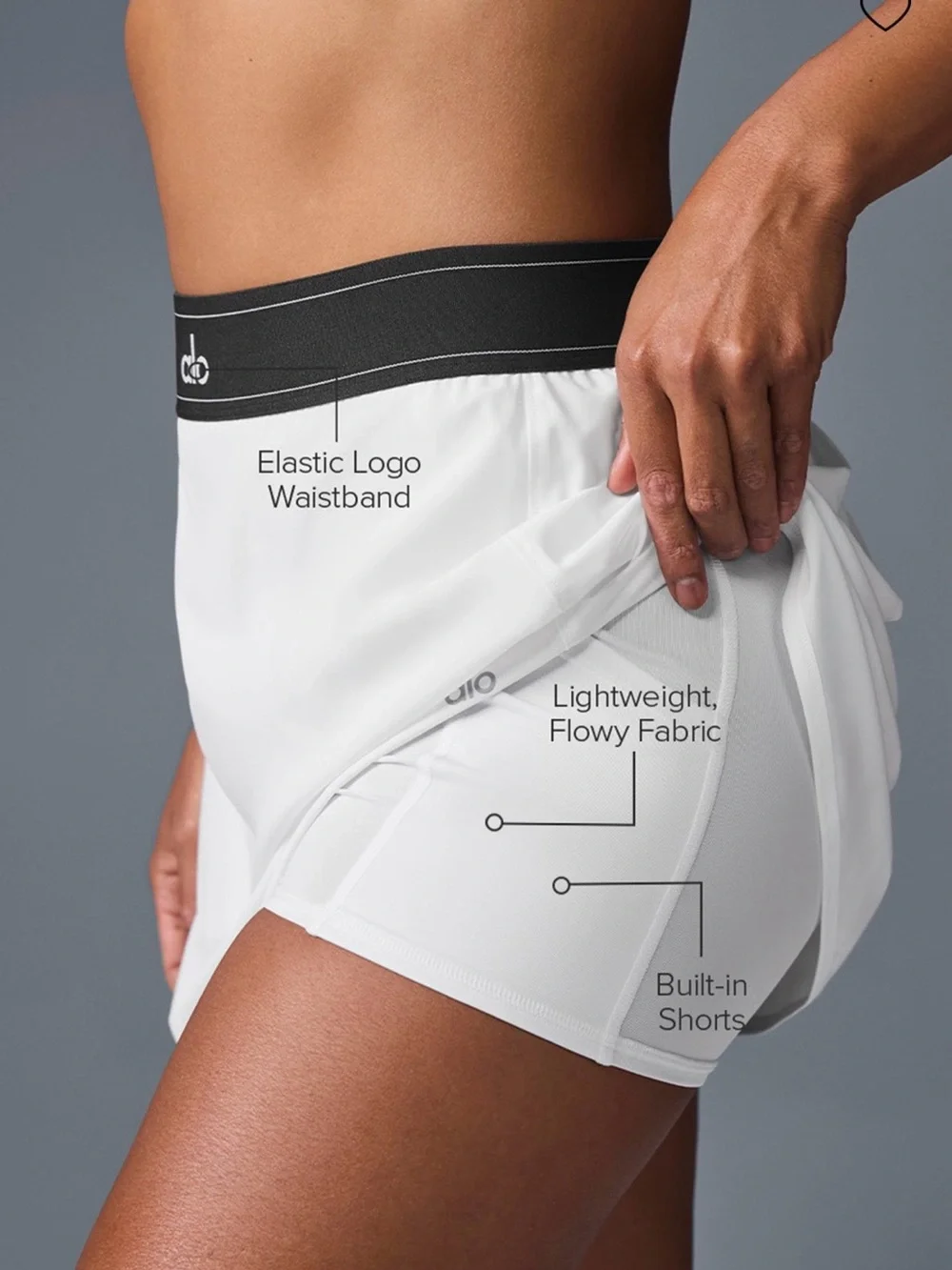 Alo Match Point Tennis Skirt - White